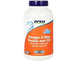NOW Omega-3 Max Visolie met D3 Softgels 180SG