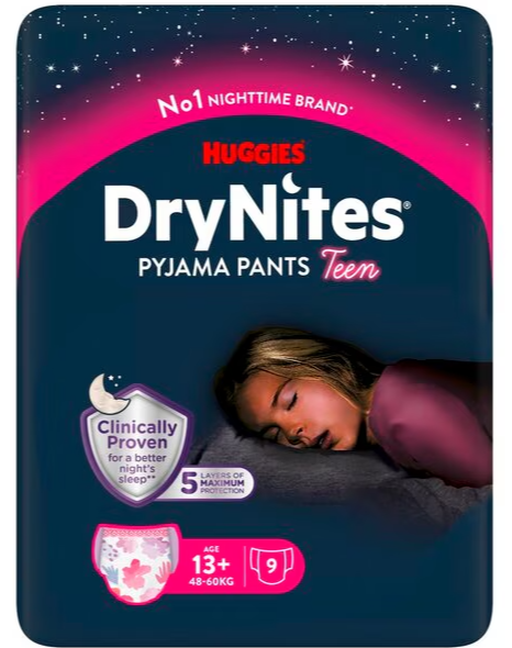 Huggies DryNites 13+ Pyjama Pants Teen Girl afbeelding 1