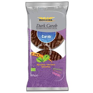 BonVita Dark Carob Rijstwafels 100GR BonVita Dark Carob Rijstwafels 100GR