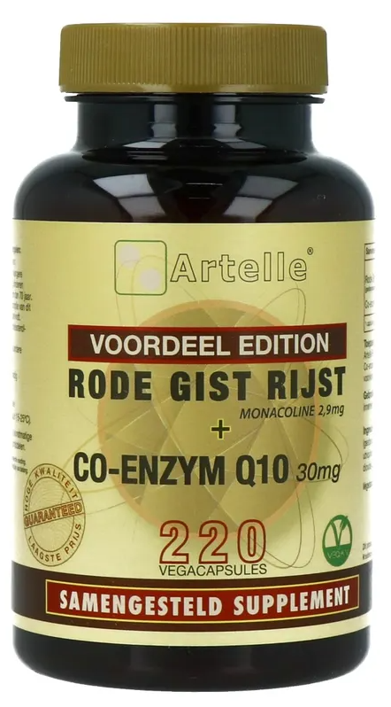Artelle Rode Gist Rijst Co-Enzym Q10 Vegacapsules 220VCP