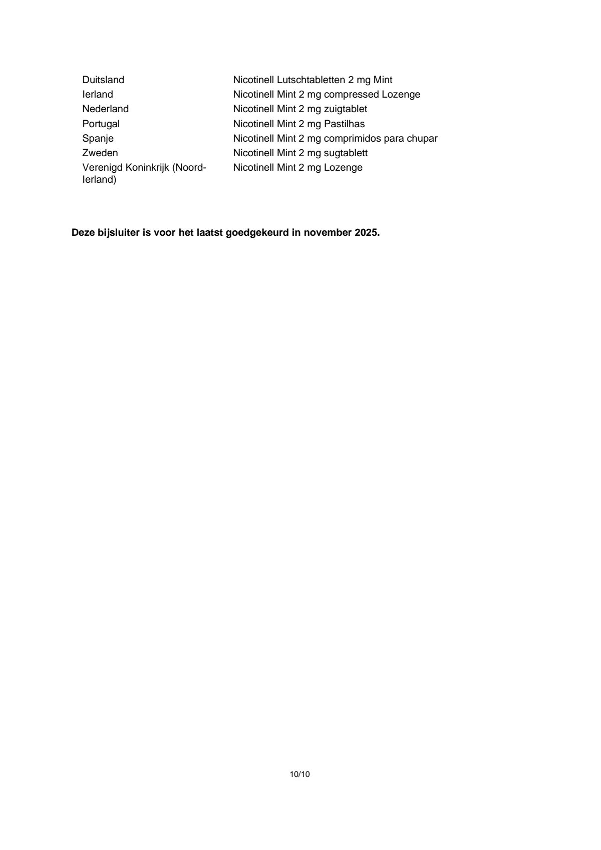Zuigtablet Mint 2 mg - voor stoppen met roken afbeelding van document #10, leaflet