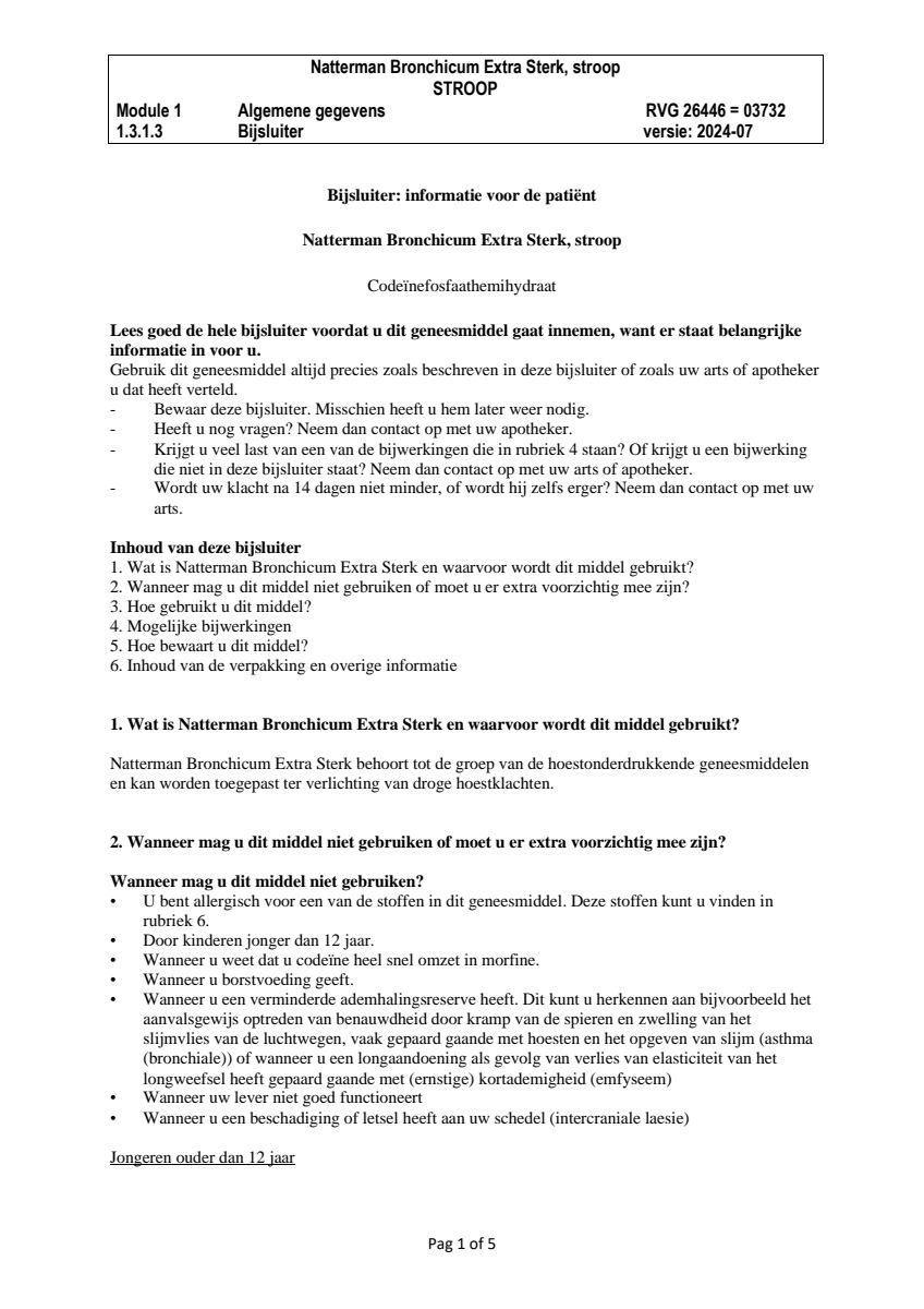 Bronchicum Extra Sterk afbeelding van document #1, leaflet