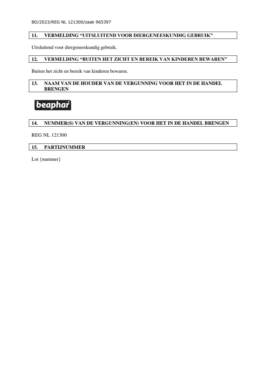 FIPROtec tegen Vlooien en Teken Grote Honden afbeelding van document #10, leaflet