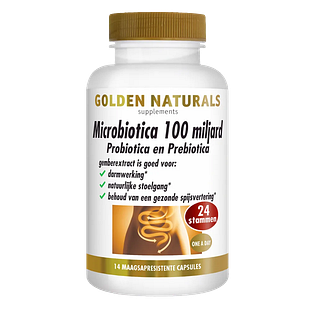 Golden Naturals Microbiotica 100 Miljard Capsules 14VCP