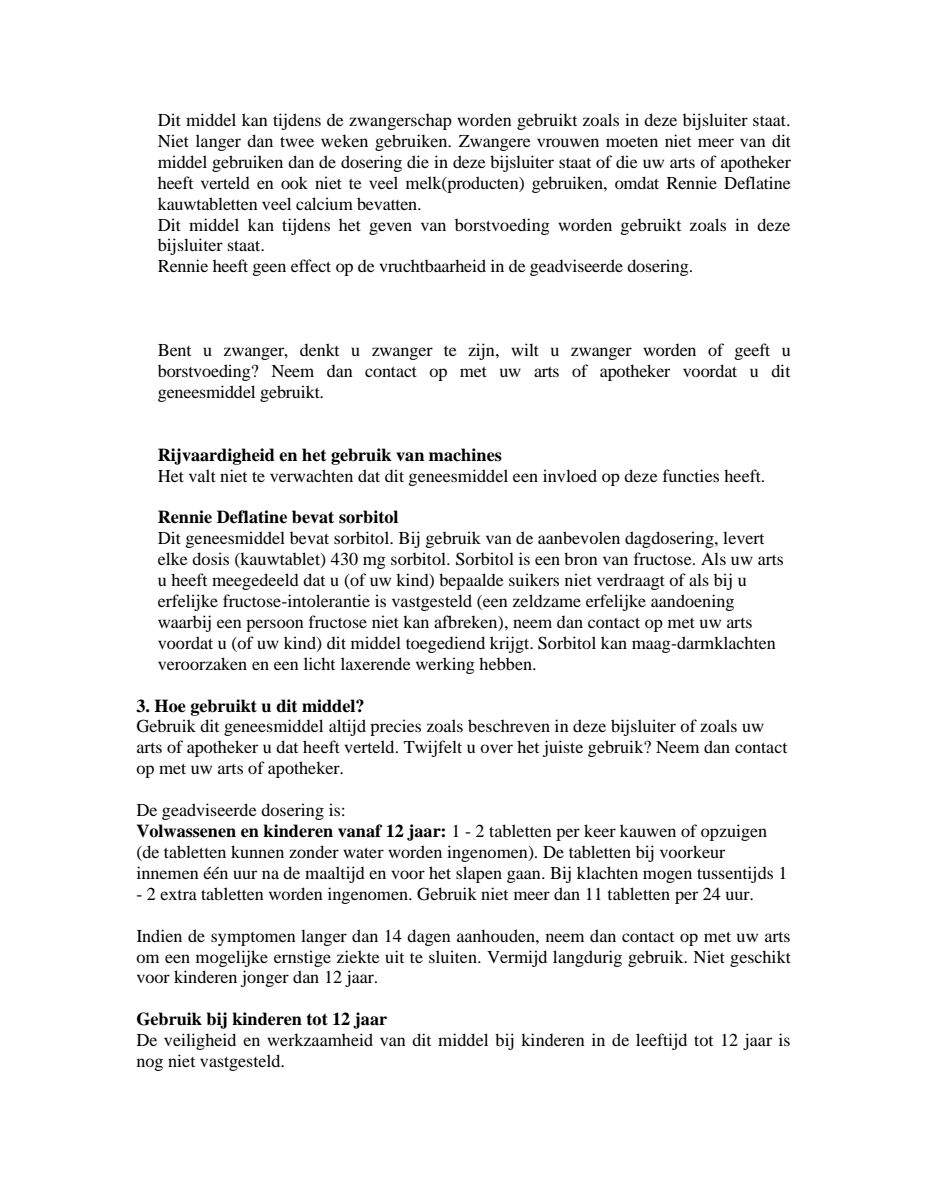 Deflatine kauwtabletten bij opgeblazen gevoel of winderigheid afbeelding van document #3, leaflet