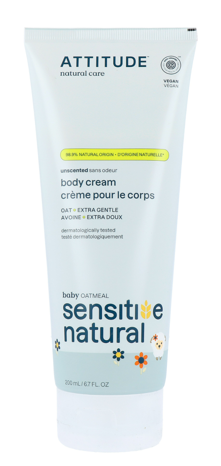 Attitude Baby Oatmeal Unscented Body Cream Extra Gentle afbeelding