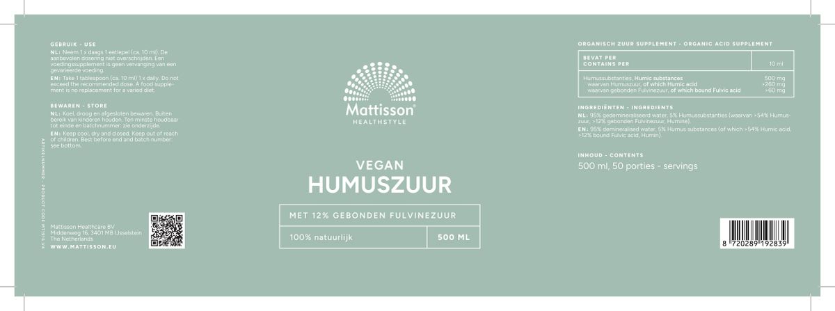 Humuszuur afbeelding van document #1, label