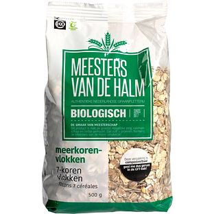 De Halm 7-Korenvlokken Biologisch 500GR De Halm 7-Korenvlokken Biologisch 500GR
