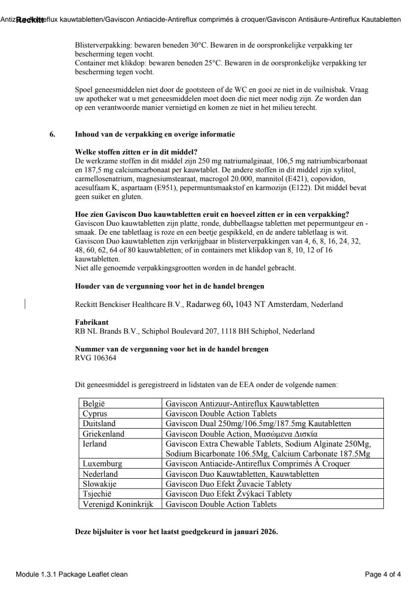 Duo Kauwtabletten afbeelding van document #4, leaflet