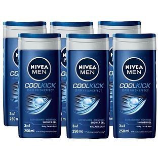 Nivea Men Cool Kick Shower Gel Voordeelverpakking 6x250ML