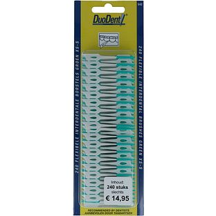 Duodent Flexibele Interdentale Borstels Groen XS-S 240ST Duodent Flexibele Interdentale Borstels Groen XS-S 240ST