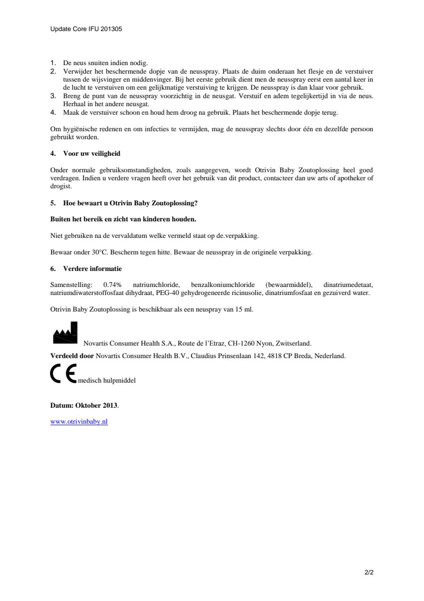 Baby Zoutoplossing Neusspray bij een verstopte neus afbeelding van document #2, instructions
