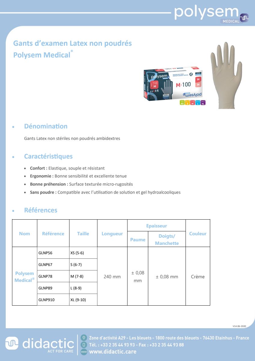 Latex Handschoenen Maat L afbeelding van document #1, instructions