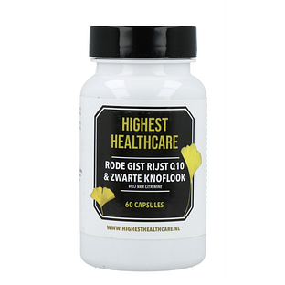 Highest Healthcare Rode Rijst Q10 & Zwarte Knoflook Capsules 60CP