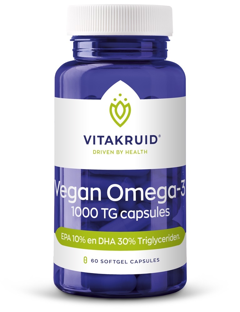 Vitakruid Vegan Omega 3 1000 Tryglyceriden 300 DHA 100 EPA 60 kopen