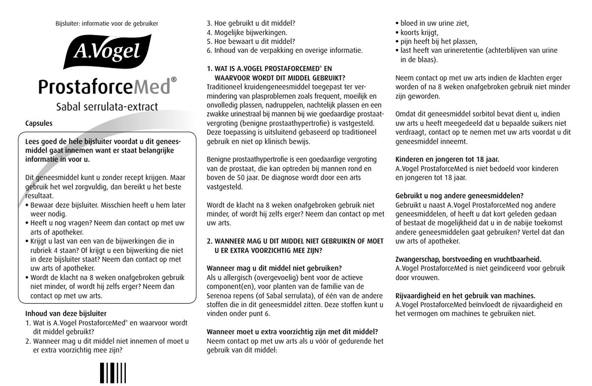 ProstaforceMed Capsules afbeelding van document #1, leaflet