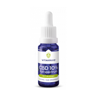 Vitakruid CBD Olie 10% full spectrum met MCT als drager 10ML