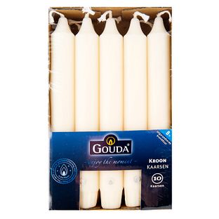 Gouda Kroonkaarsen Ivoor 200/24 10ST