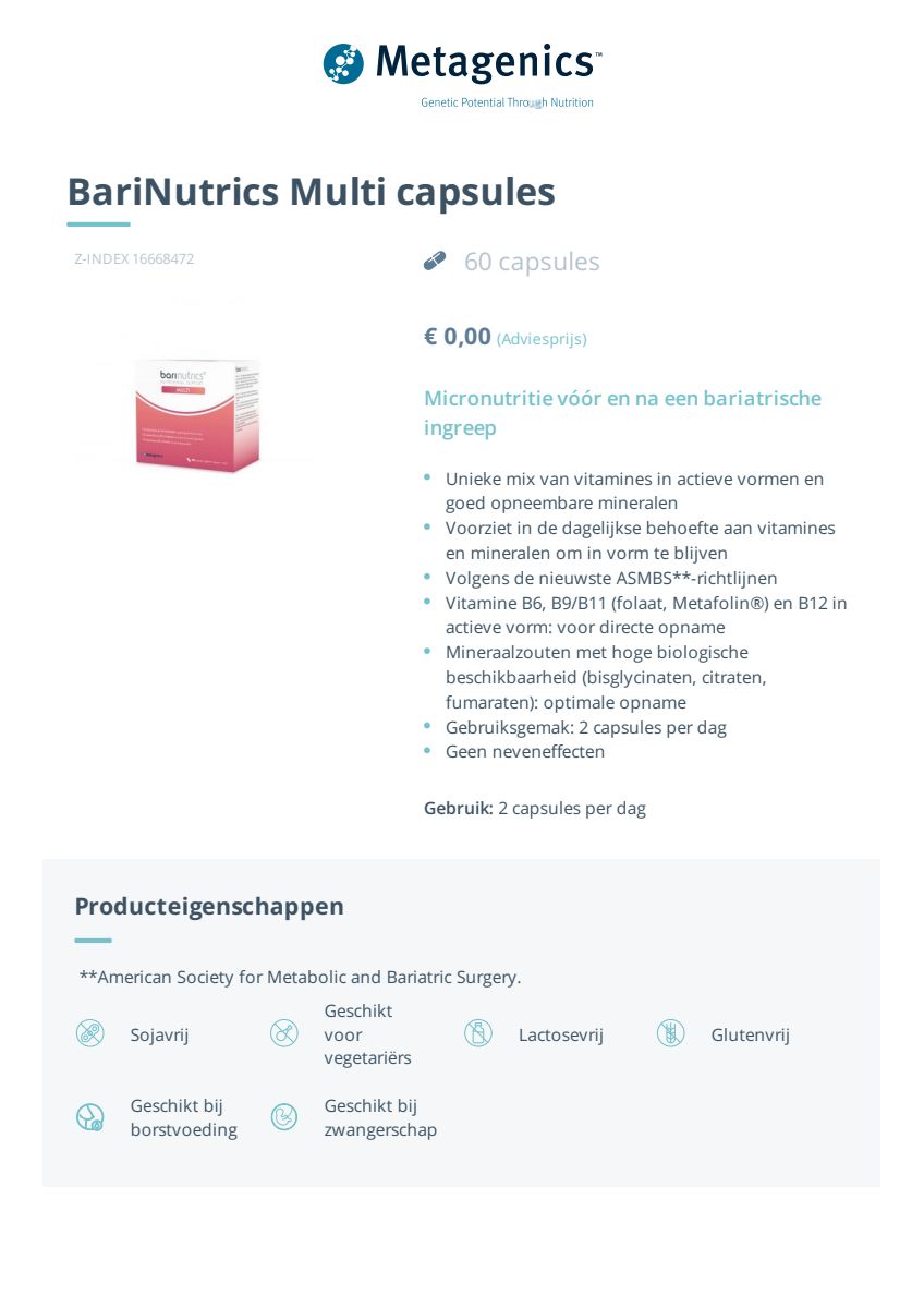 Barinutrics Multi Capsules afbeelding van document #1, instructions