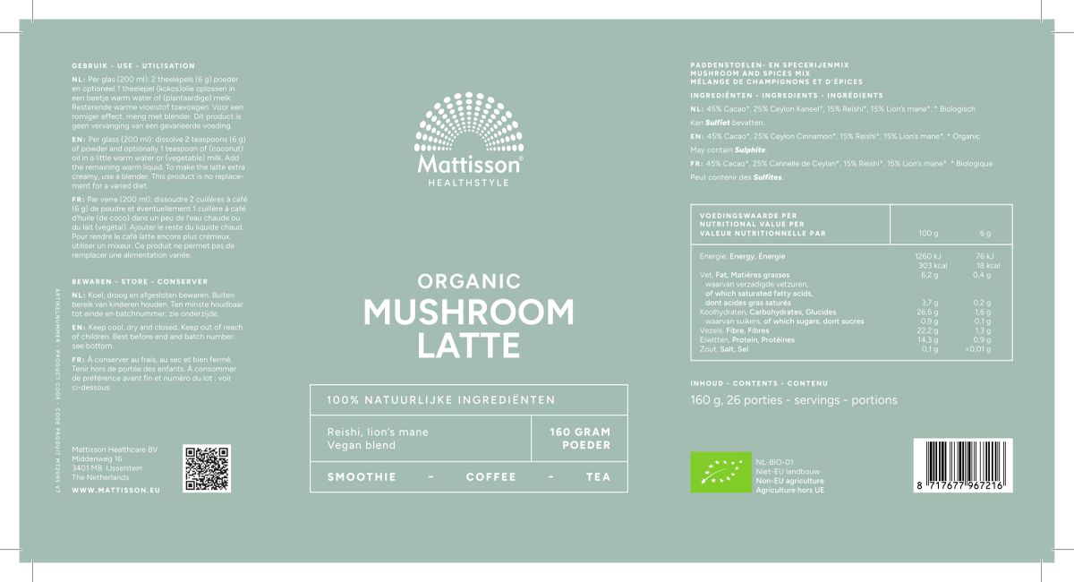 Mushroom Latte afbeelding van document #1, label