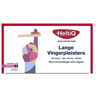 HeltiQ Lange Vingerpleisters 180x20mm 100ST HeltiQ Lange Vingerpleisters 180x20mm 100ST