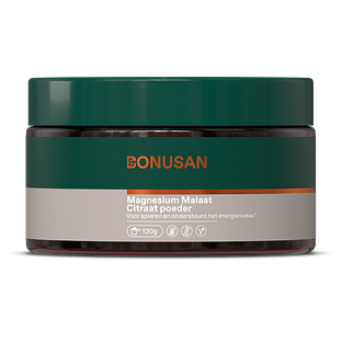 Bonusan Magnesium Malaat Citraat Poeder 130GR Bonusan Magnesium Malaat Citraat Poeder 130GR