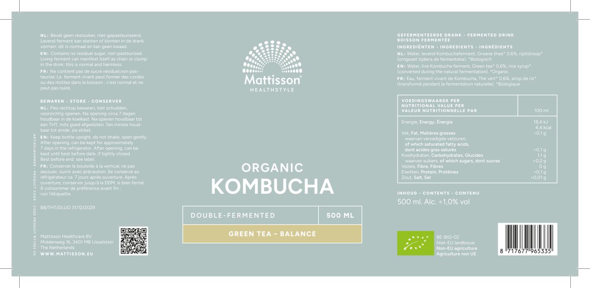 Kombucha Groene Tea Balance afbeelding van document #1, label