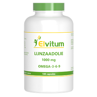 Elvitum Lijnzaadolie 1000mg Omega-3-6-9 Capsules 180CP