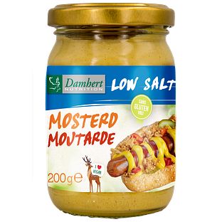 Damhert Low Salt Mosterd Glutenvrij 200GR