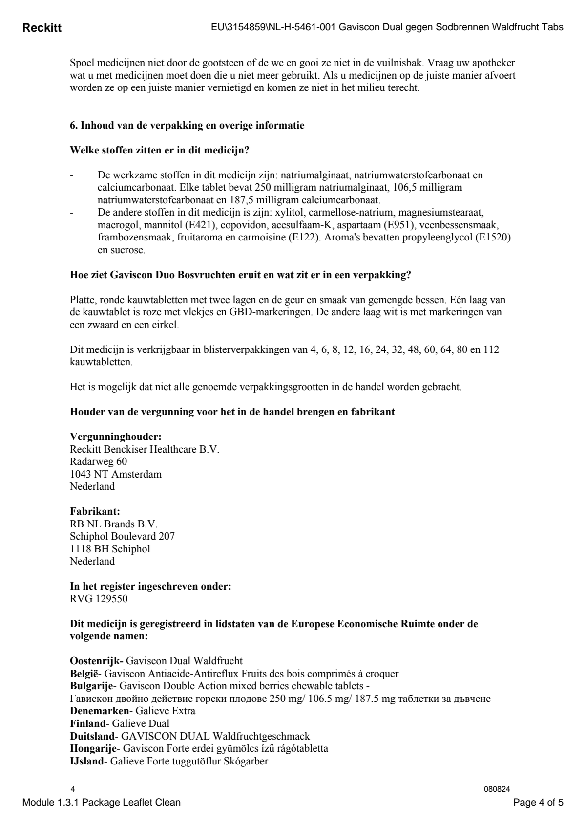 Duo Mixed Berry Kauwtabletten afbeelding van document #4, leaflet