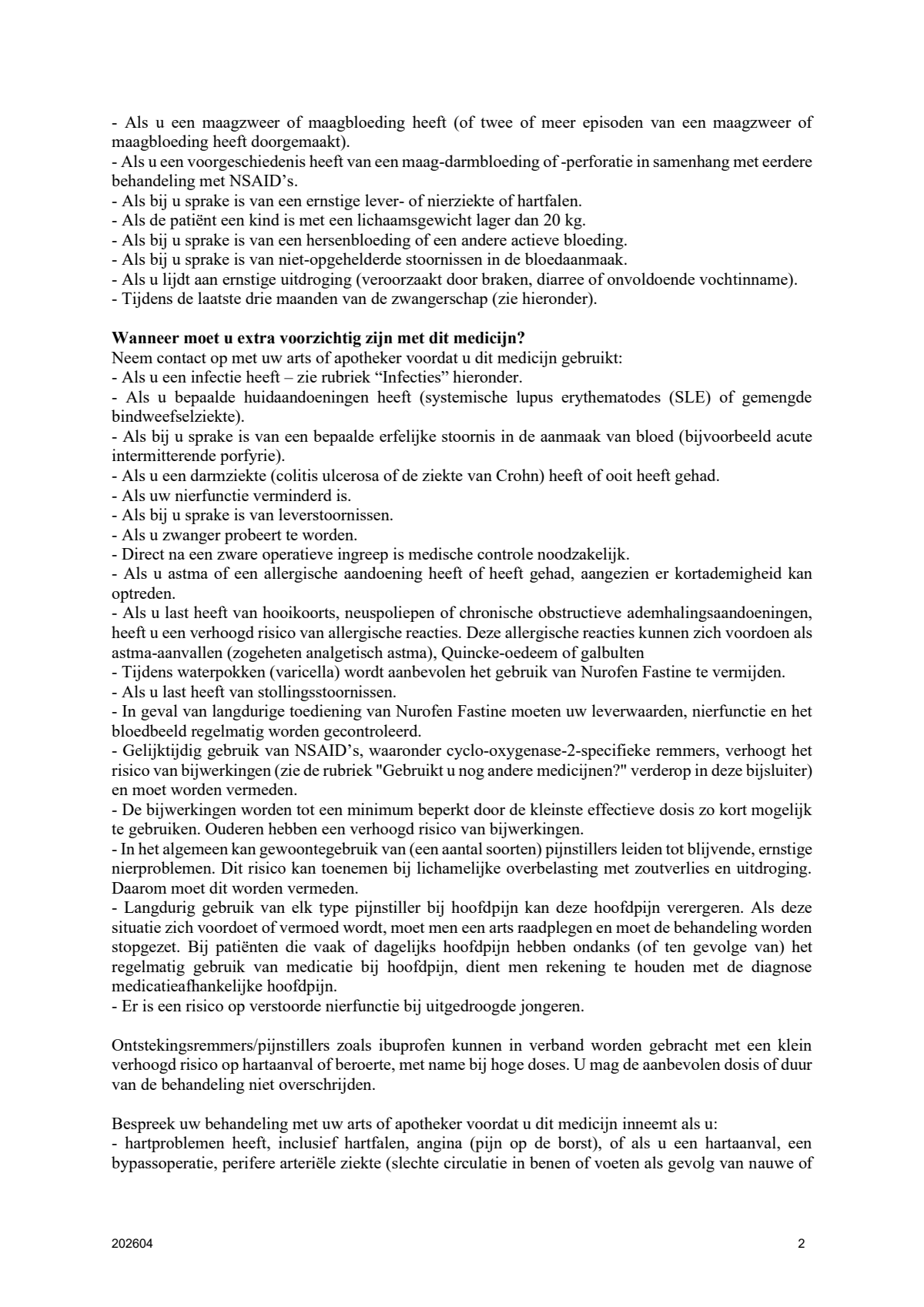 Fastine 200mg Ibuprofen Capsules afbeelding van document #2, leaflet