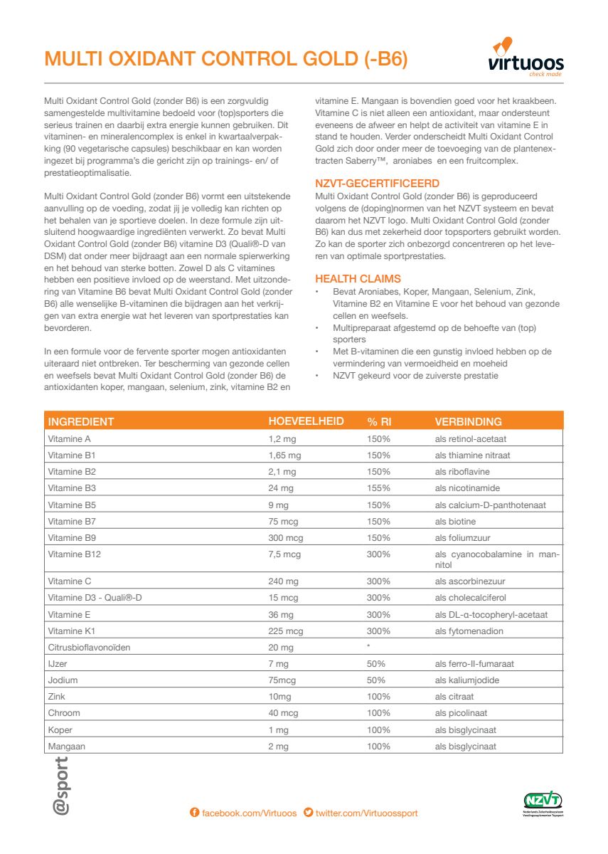 Multi Oxidant Control Gold Capsules afbeelding van document #1, label