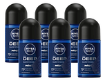 Nivea Men Deep Roll-On Voordeelverpakking 6x50ML