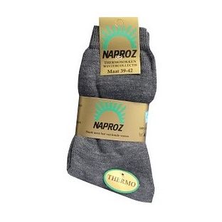 Naproz Thermo Sokken Grijs Maat 43-46 3 Paar 3PR