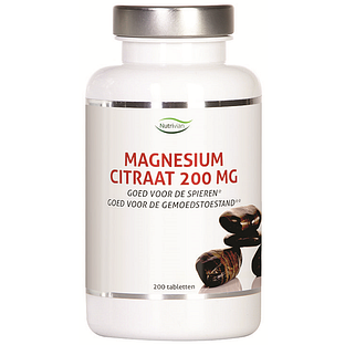 Nutrivian Magnesium Citraat 200mg Tabletten 200TB Nutrivian Magnesium Citraat 200mg Tabletten 200TB