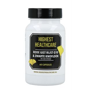 Highest Healthcare Rode Rijst Q10 & Zwarte Knoflook Capsules 60CP