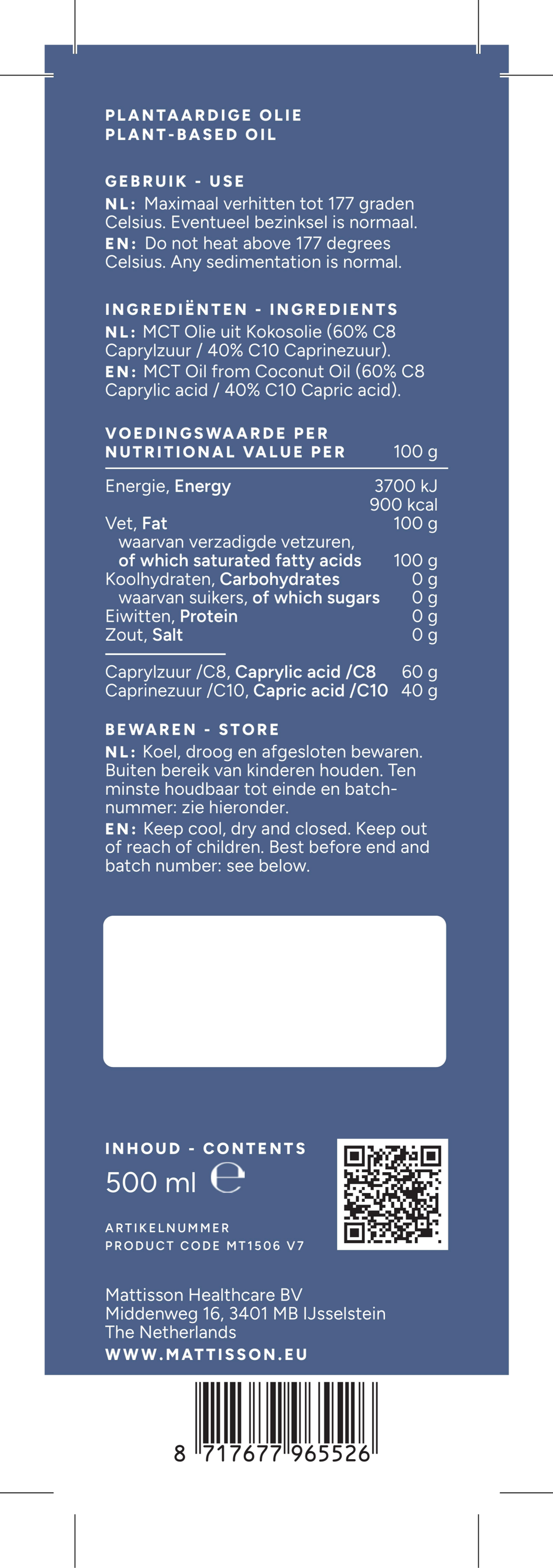 MCT Olie afbeelding van document #1, label