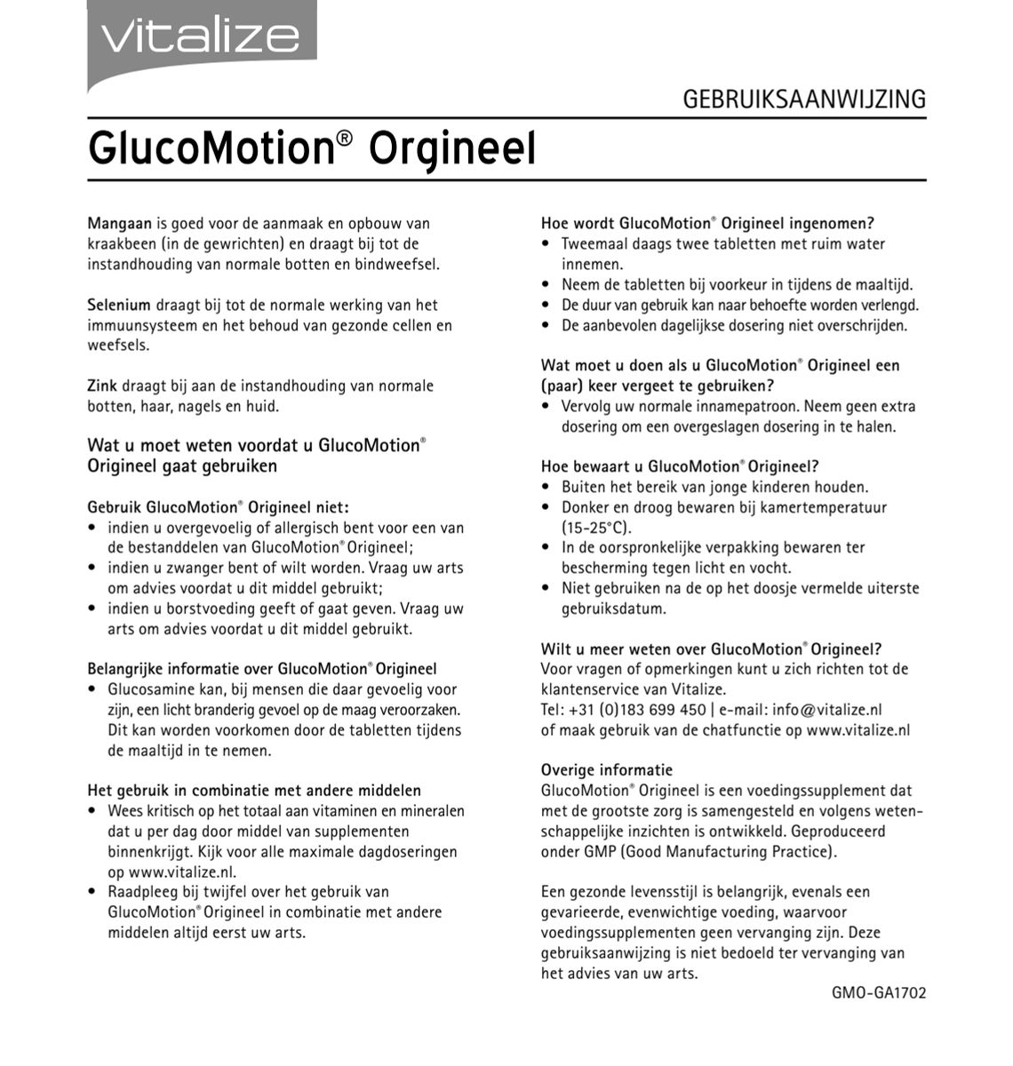 GlucoMotion Origineel Tabletten afbeelding van document #2, instructions