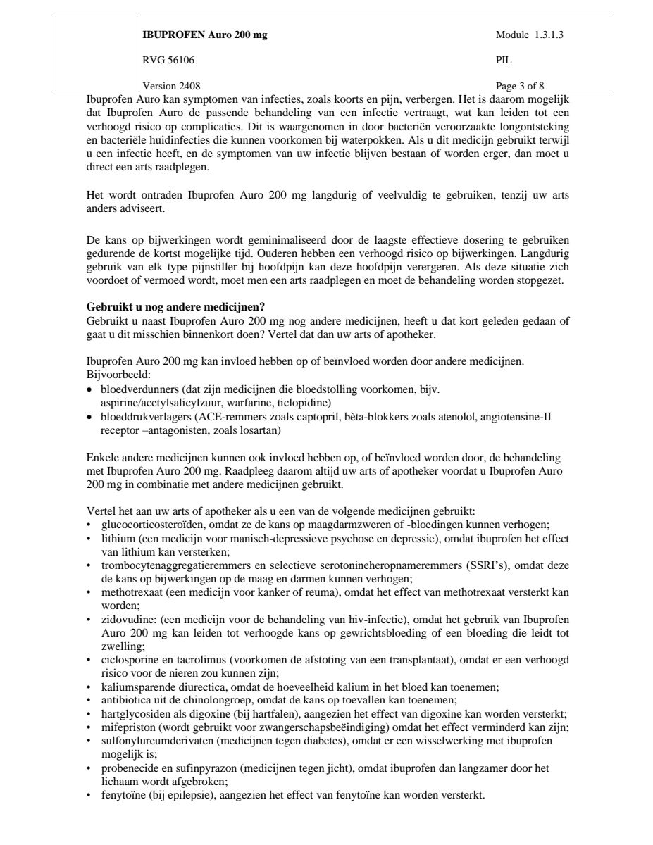 Ibuprofen 200mg afbeelding van document #3, leaflet
