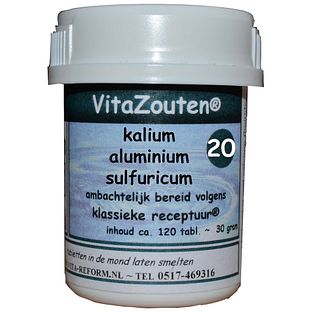 Vita Reform Van der Snoek VitaZouten Nr. 20 Kalium Aluminium Sulfuricum 120TB