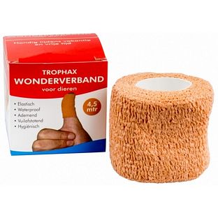 Trophax Wonderverband voor Dieren 4,5mx5cm 1ST Trophax Wonderverband voor Dieren 4,5mx5cm 1ST