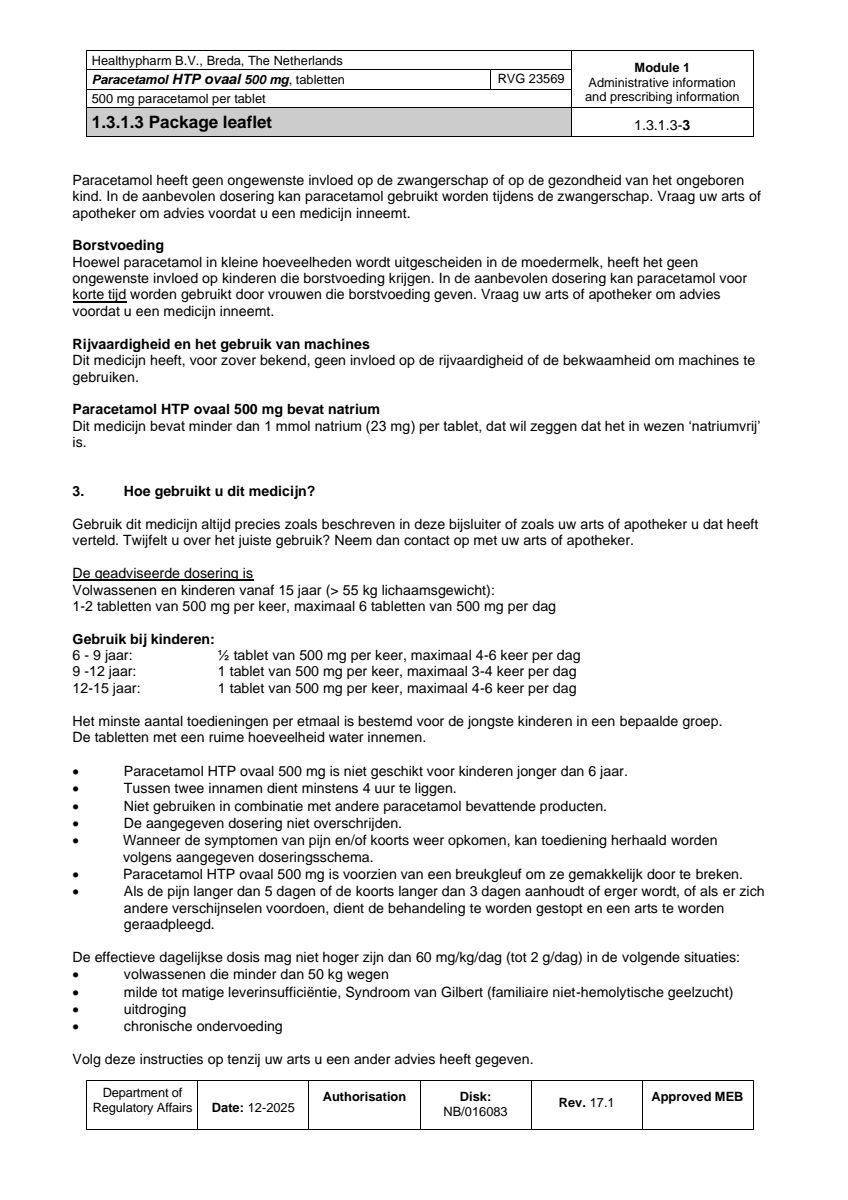 Paracetamol 500mg Caplet afbeelding van document #3, leaflet