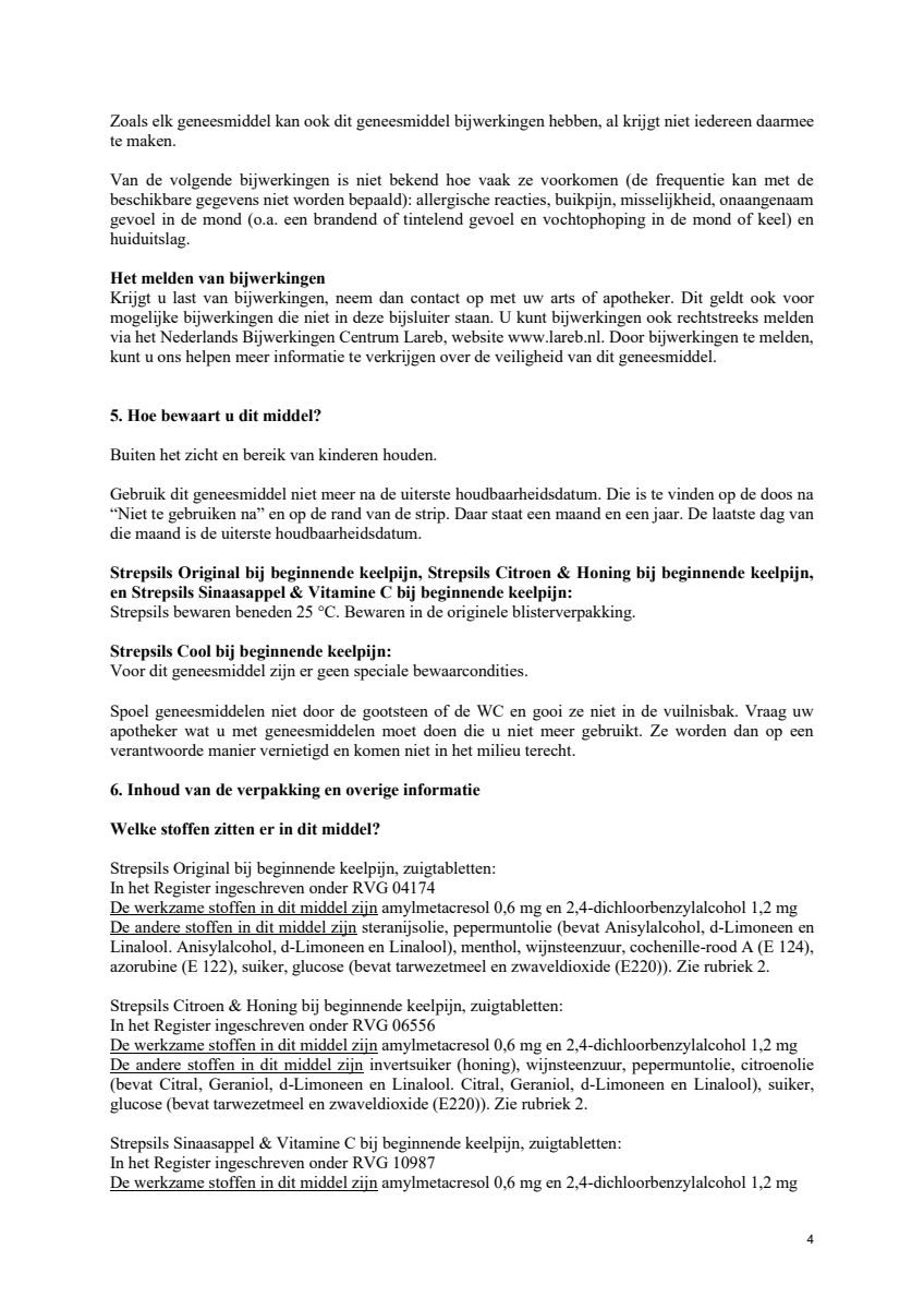 Sinaasappel & Vitamine C Zuigtabletten afbeelding van document #4, leaflet