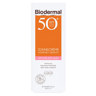 Biodermal Gevoelige Huid Zonnecrème Gezicht SPF50+ 50ML