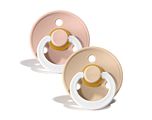 BIBS Glow Fopspeen 0-6 Maanden Vanilla/Blush 2ST