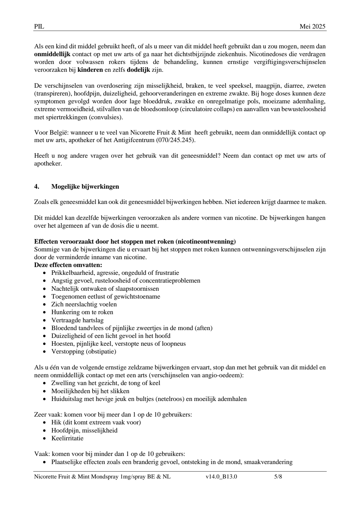 Fruit & Mint Mondspray afbeelding van document #5, leaflet