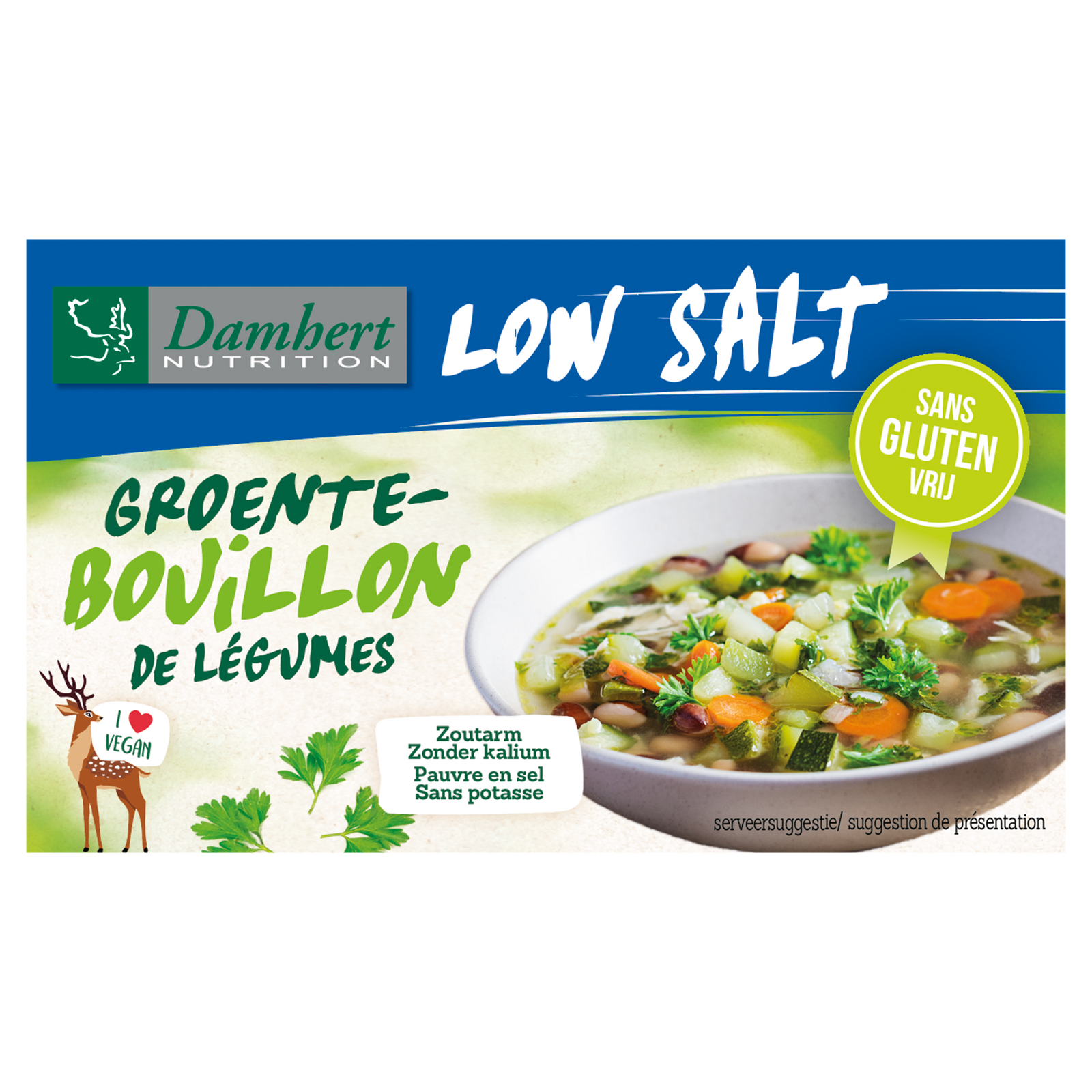 Damhert Low Salt Groentebouillonblokjes Glutenvrij afbeelding