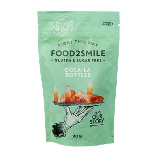 Food2Smile Cola-la Flesjes 90GR Food2Smile Cola-la Flesjes 90GR