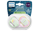Avent Ultra Air Fopspeen Nacht Vogel 6-18M 2ST