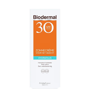 Biodermal Zonnecrème Gezicht Hydraplus SPF30 50ML